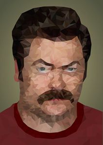 Ron Swanson Geometric Minimalist