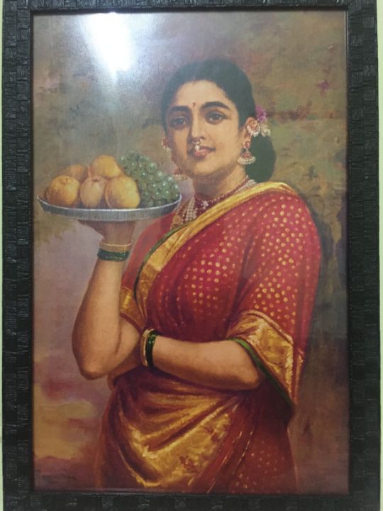 Lady with Fruit Basket - Ayush art gallery