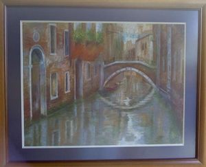 Oil Pastel of Venice