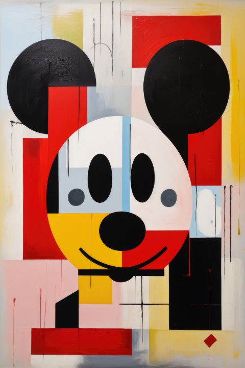 Geometrical Mickey Mouse - Fredrik Vindelälv - Paintings & Prints