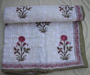 Hand Block Printed Cotton Quilt