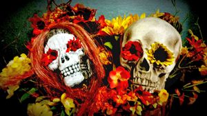 Dia Los Muertos Skulls