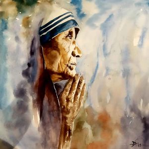 Mother Teresa Anugrah Mishra Paintings Prints People