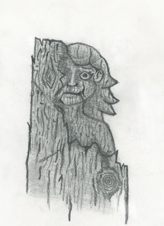The Whittling Girl - Cryptic Shadows - Drawings & Illustration, Fantasy ...