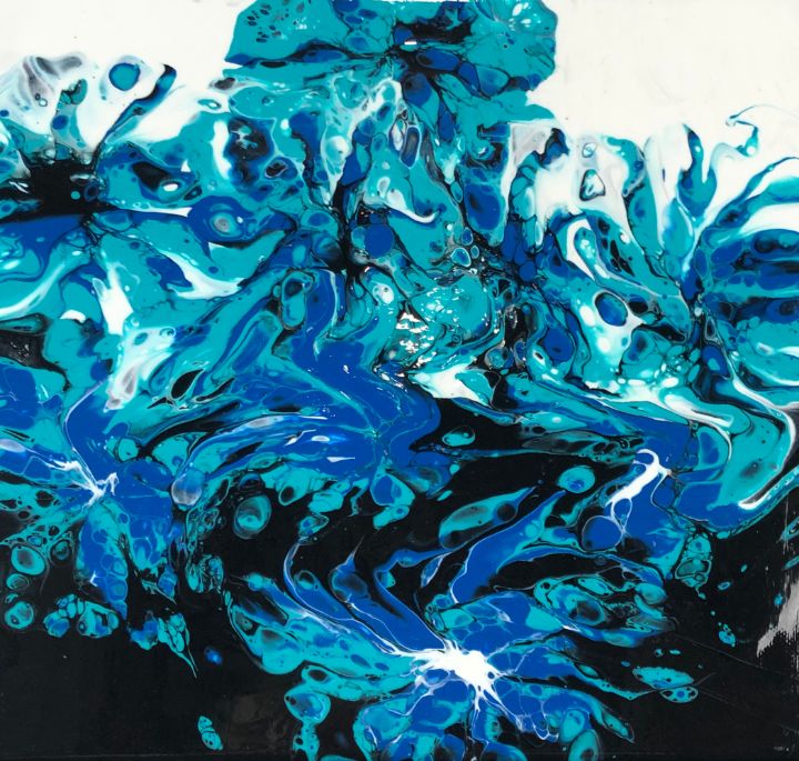 Blue Flowers - Jean Macaluso Fine Art