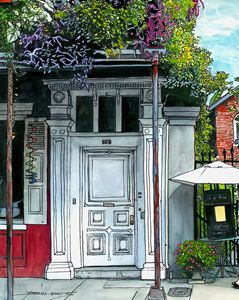 French Quarter Old White Door