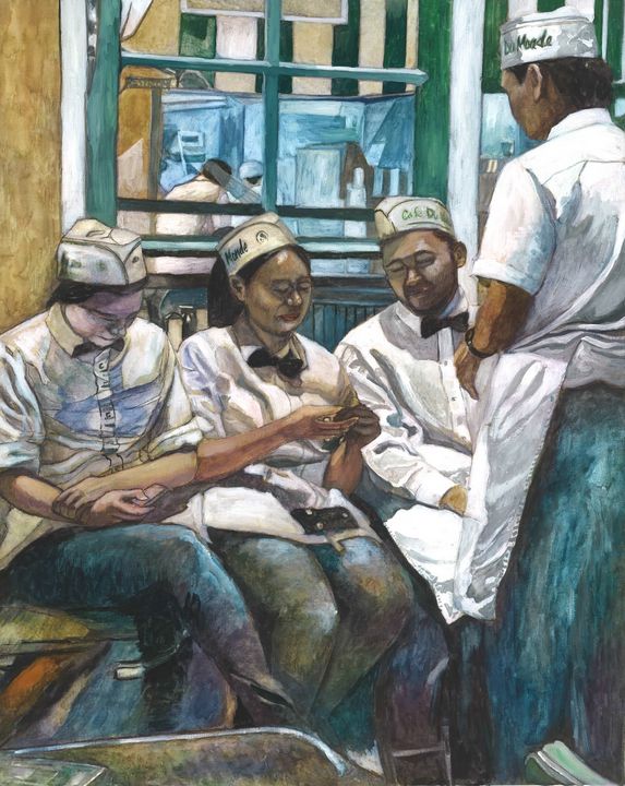 “Waiters at Cafe Du Monde” - The French Quarter Gallery