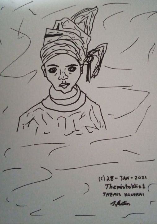 just a portrait - themistoklis1 - Drawings & Illustration, People & Figures,  Portraits, Female - ArtPal