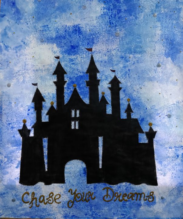 disney castle painting