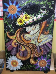 lady in black hat, by Susan craker