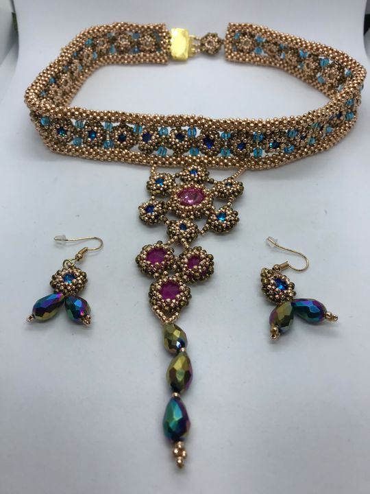 Rose gold  choker style necklace - Susan craker