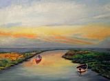 Marshland Oil Painting