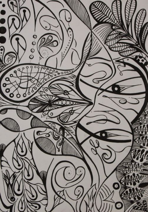 Detailed Doodles - H<3 - Paintings & Prints, Abstract, Irregular Forms -  ArtPal