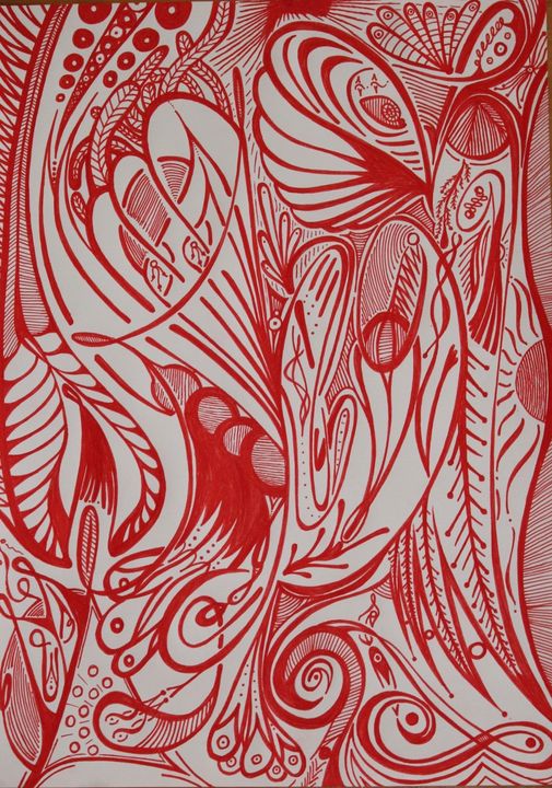 Detailed Doodles - H<3 - Paintings & Prints, Abstract, Irregular Forms -  ArtPal