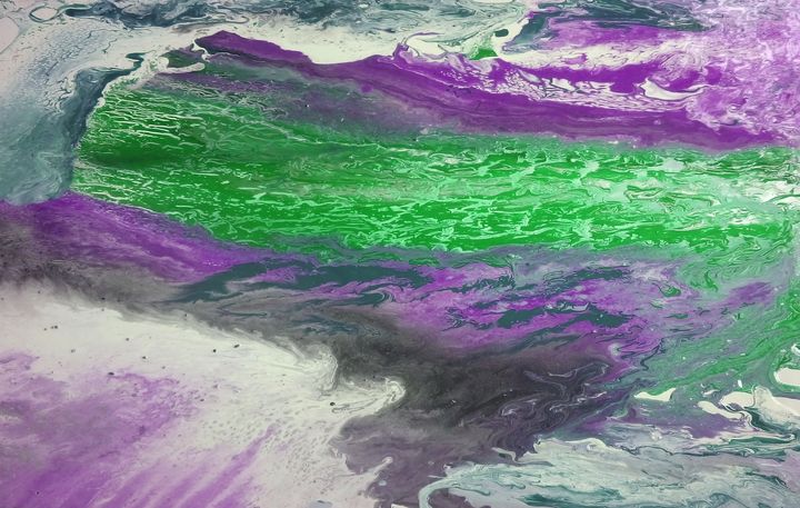 Green on Purple waves - Chris Doyle