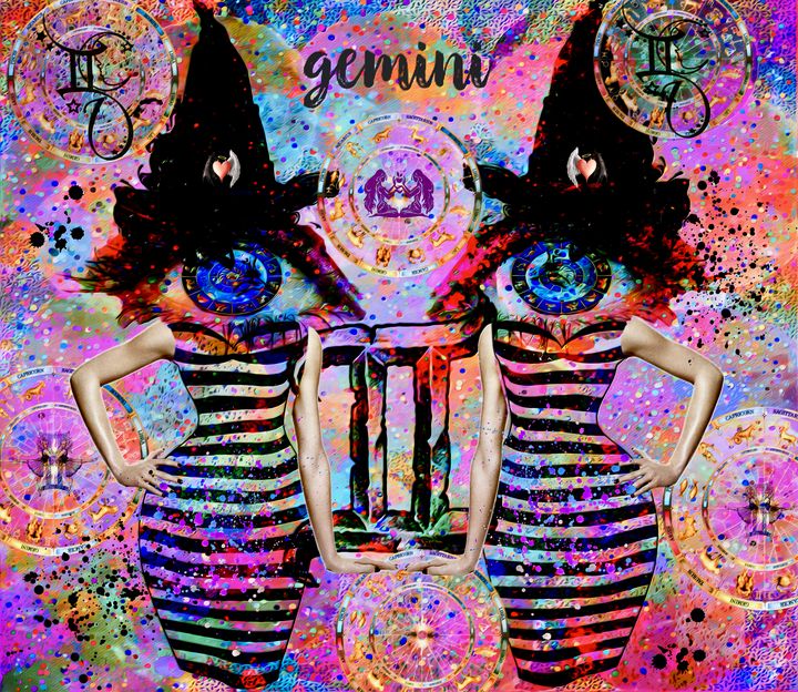Gemini Zodiac Art - Laurie'sArt111