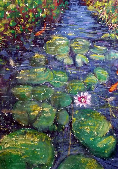 The Fish Pond, Freund Residence - W. R. Adams Fine Art