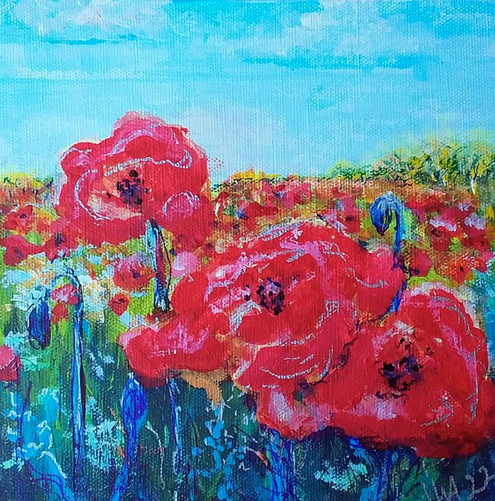 Red Poppies - W. R. Adams Fine Art