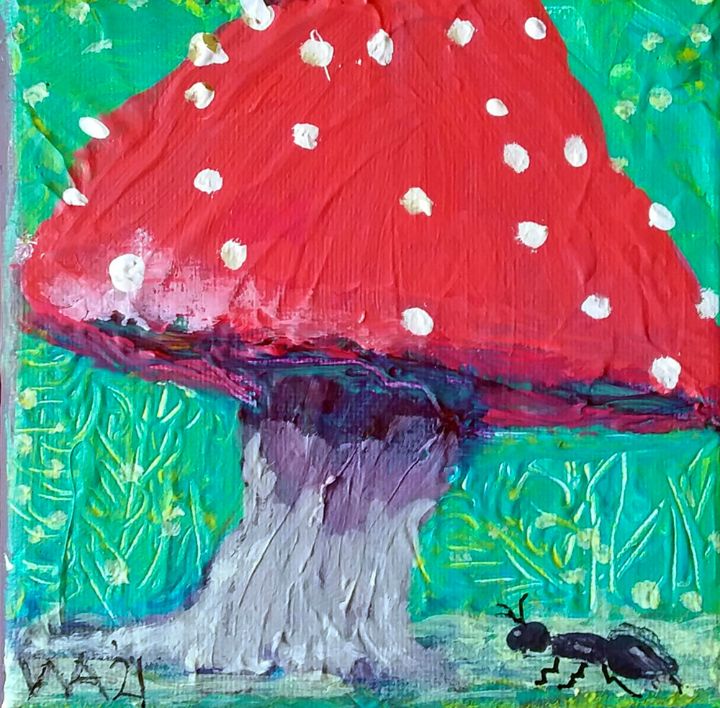 Mushroom and Ant - W. R. Adams Fine Art