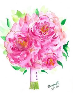 The peonies bridal bouquet