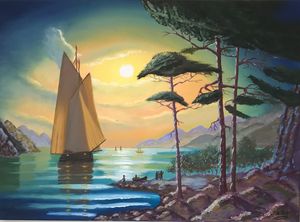Boat at The Sunset