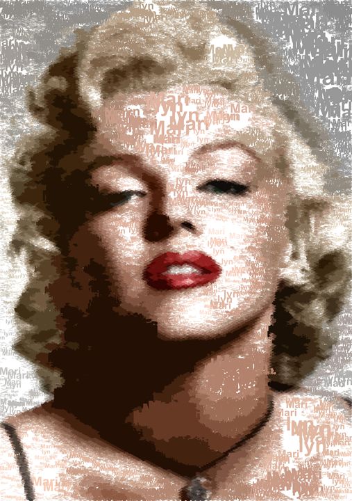 Marilyn Monroe - Name Characters - Portraits by Samuel Majcen - Digital ...