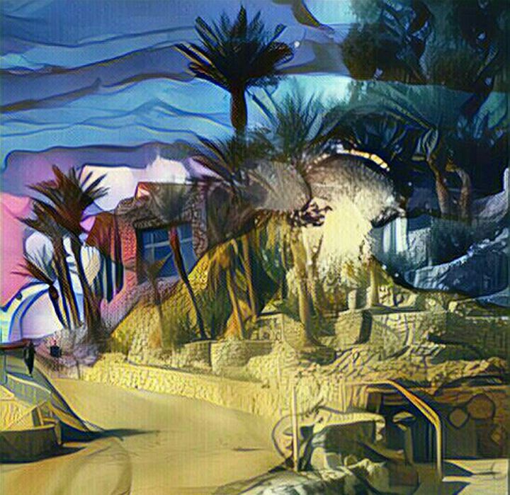 Desert Oasis - Edward Peck - Paintings & Prints, Places & Travel ...