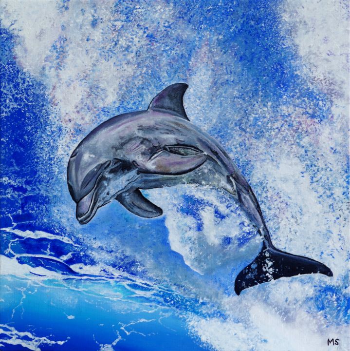 Dolphin High flying in the bathroom - Martin Scrase