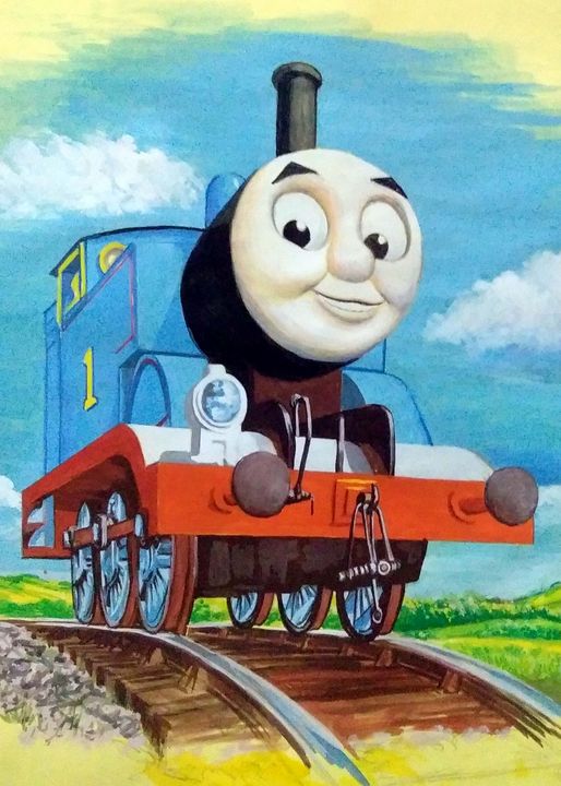thomas the train painting