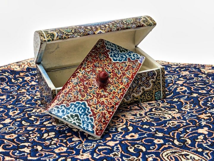 Miniature Persian jewelry box (Bone) - My Persian Heritage