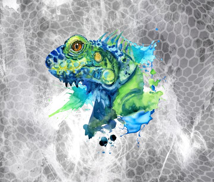 Iguana Splash - Artistwill