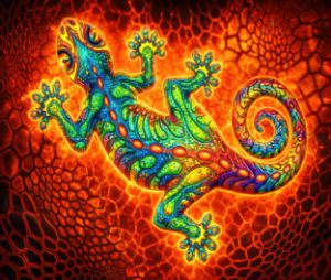 Baby Reptile Smokes a Cigarette - Ryan Archibald digital artist -  Photography, Animals, Birds, & Fish, Reptiles & Amphibians, Lizards