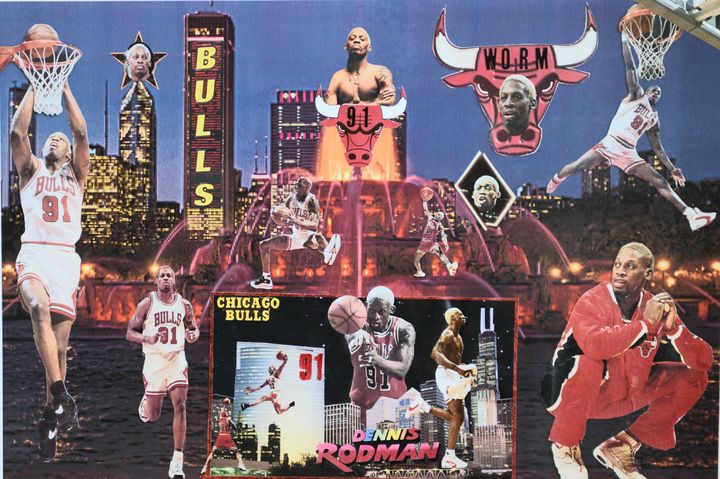 Dennis Rodman Throwback  Dennis rodman, Mvp basketball, Nba art