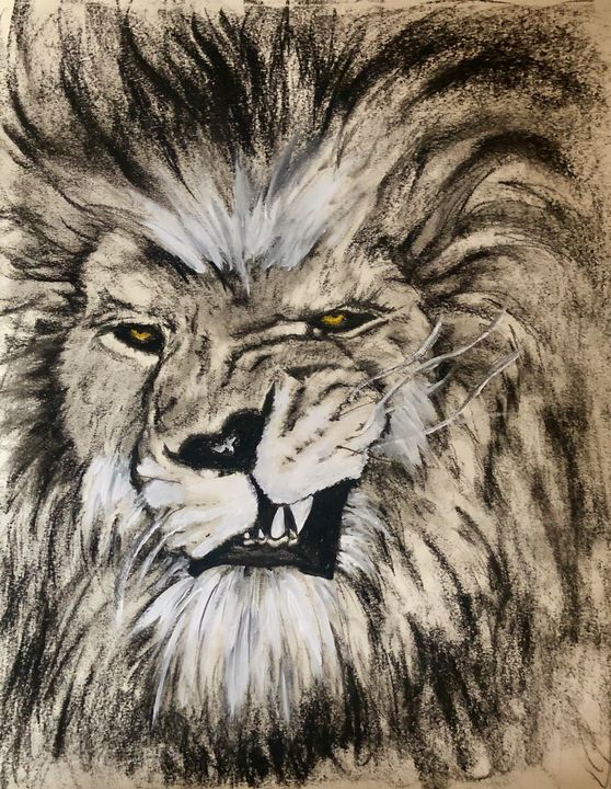 Fierce Lion - SirG - Paintings & Prints, Animals, Birds, & Fish, Wild Cats,  African Lion - ArtPal