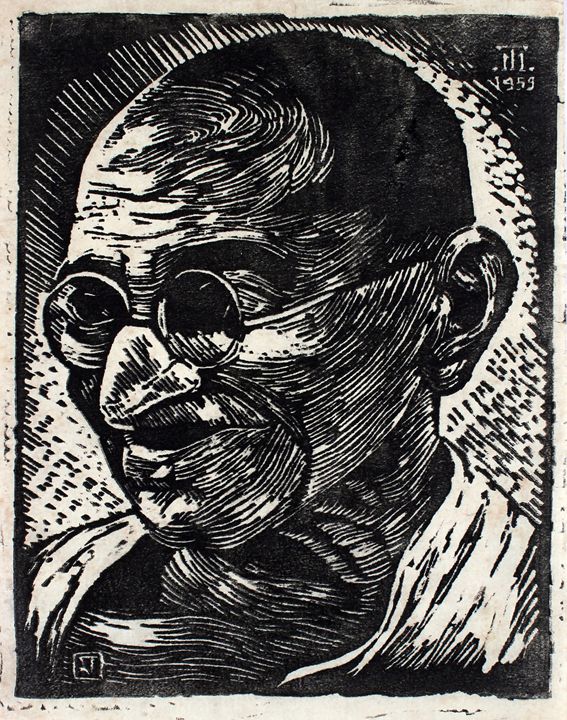 Mahatma Gandhi - M.C Thakur - Paintings & Prints, Politics & Patriotism,  Other Politics & Patriotism - ArtPal