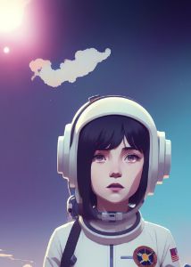 Anime Astronaut Space' Poster by P U F F Y | Displate