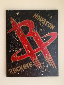 Houston Rockets Basketball Canvas