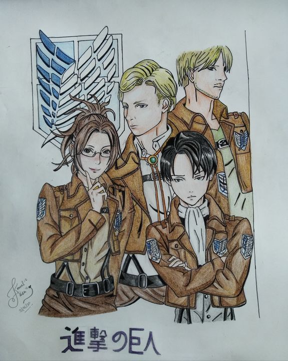 Levi squad from Attack on titan show - Jazz's store - Drawings &  Illustration, Entertainment, Television, Anime - ArtPal