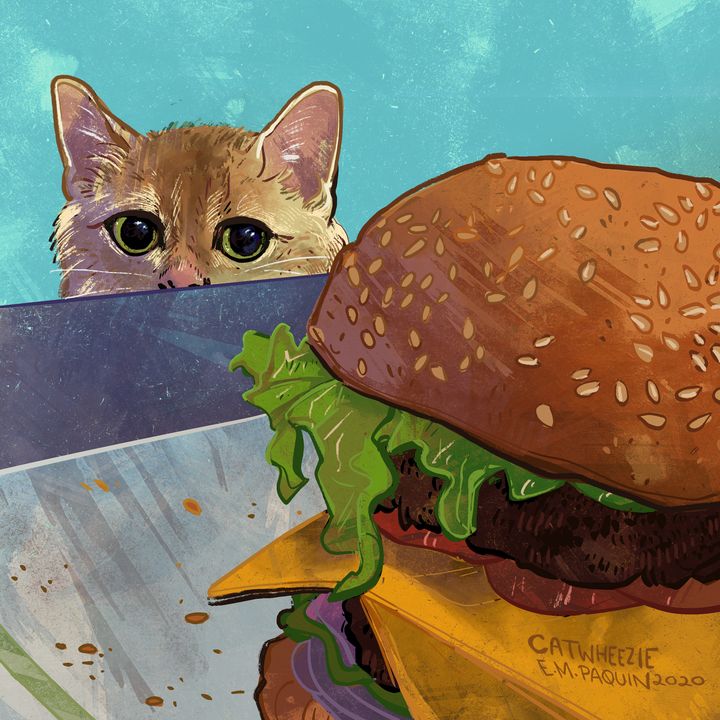 Cheeseburger - Catwheezie's Print Gallery