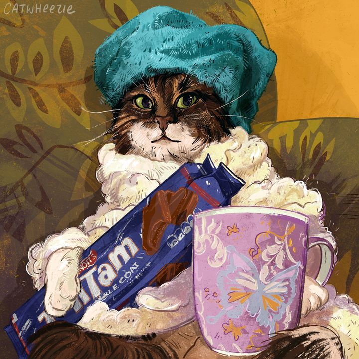 Self Care Cat - Catwheezie's Print Gallery