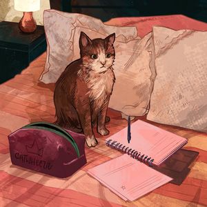 Do Your Homework, Cat! - Catwheezie's Print Gallery