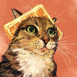 THE WAFFLE KING - Catwheezie's Print Gallery