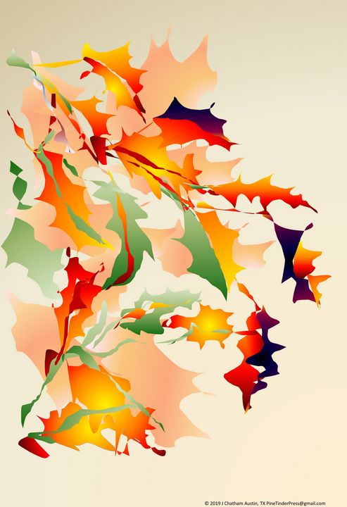 Leaves in Mist (Right) by J Chatham - J Chatham  Pine Tinder Press