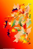 Leaves in Flame 5x7 in mat