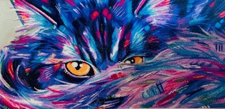 Diamond Painting Sneaky Cat, Full Image - Painting