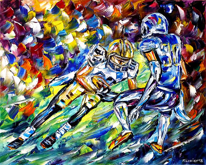 American Football - Mirek Kuzniar - Paintings & Prints, Sports ...