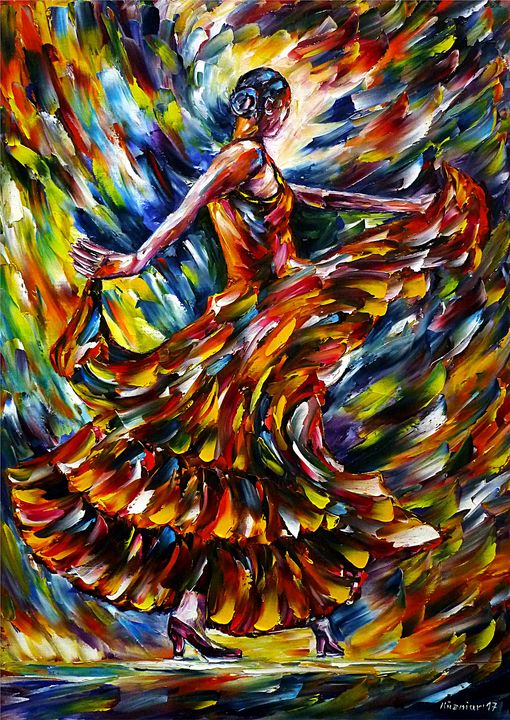 Flamenco Dancer I - Mirek Kuzniar - Paintings & Prints, People ...