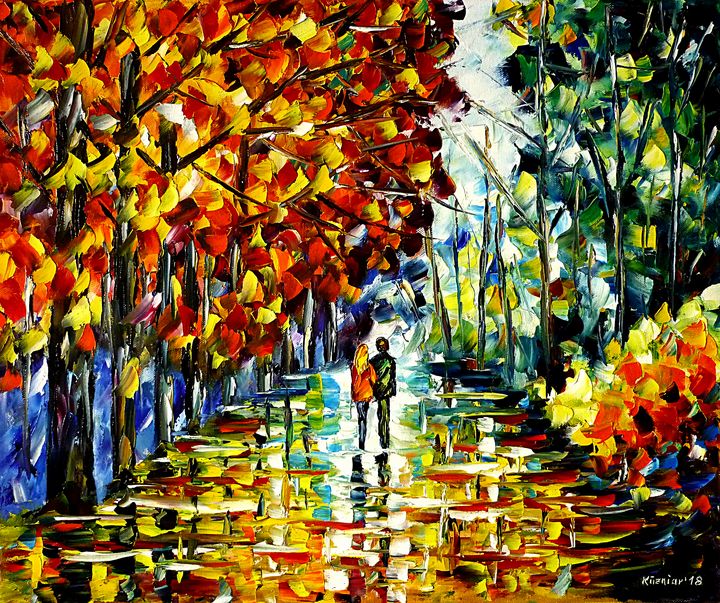 Autumn Park - Mirek Kuzniar - Paintings & Prints, Landscapes