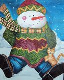 Snowman and Cat