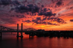 Ohio river sunset